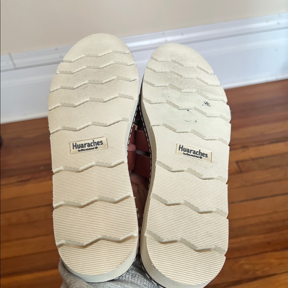 Bearpaw Huarache Timeless Brown Woven Leather Platform Boho Sandals - Size 8 - Picture 7 of 7